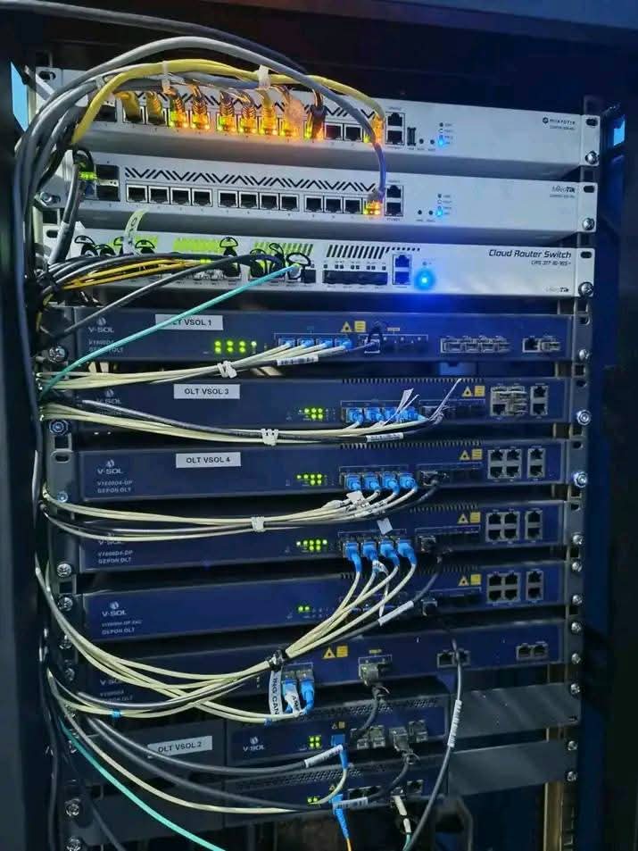 Baie réseau fibre optique - infrastructure IP CONNECTIFY Cameroun